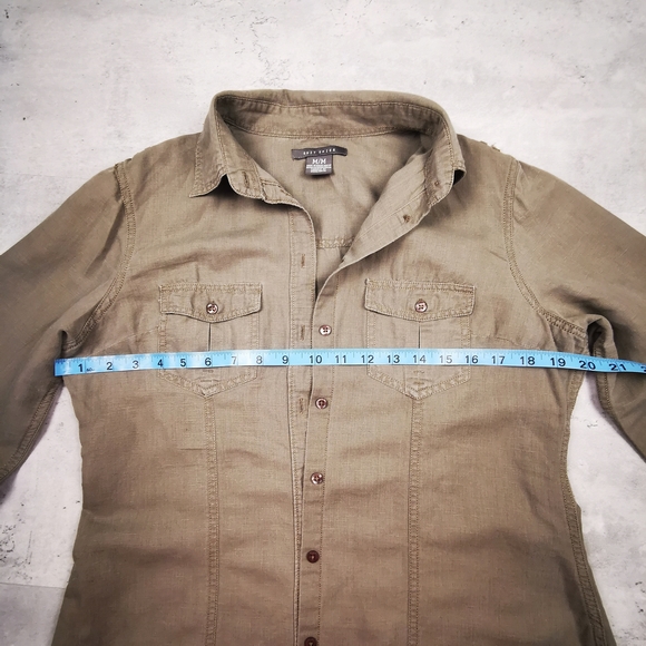 Tan Button-Up Shirt - Picture 4 of 9